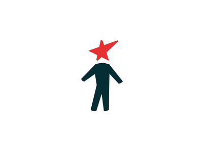 Headstar_t abstract body branding figure geometry head human icon logo man mark minimal red silhouette simple sky star ui visual identity