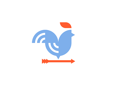 Rooster animal arrow bird branding chicken east farm geometry icon logo mark minimal north roof rooster south ui weather west wind