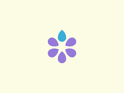 Water your flowers abstract action app bloom branding droplet flat flower geometry icon illustration logo love mark minimalist modular petal plant simple water