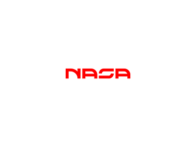 NASA redesign concept agency cosmos futuristic geometry lettering logo minimal nasa redesign rocket space wordmark