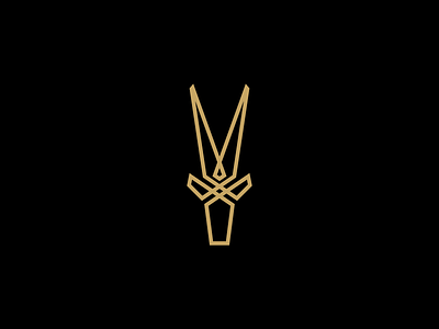 Oryx abstract african animal arabian branding design face gazelle geometry icon illustration line art logo mark minimal ui vector