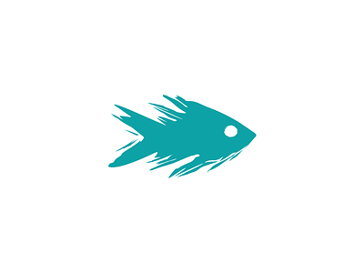 Fish branding brush design dynamic food icon illustration logo mark minimal movement ocean restaurant sea stroke swim ui water