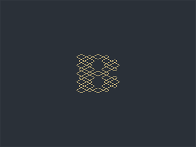 B monogram b geometry knitting monogram pattern thread zigzag