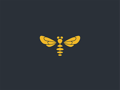A Bee bee flying honey insect logo wings