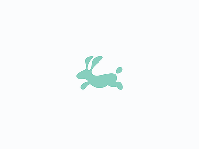 Rabbit animal icon minimal rabbit run wild