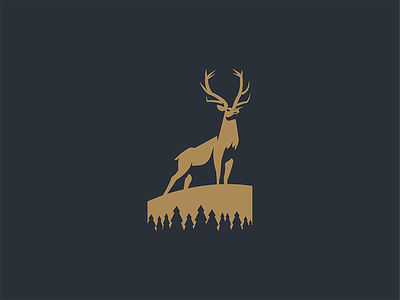Elk adventure animal business deer elk freedom icon logo mark negativespace pines stag