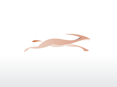 Gazelle africa animal dynamic fast gazelle gradient icon logo mark running speed