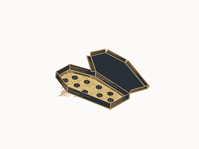 Last Meal badge box business casket death food logo mark pin pizza