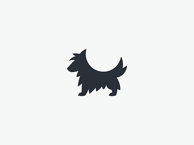 A Dog animal business dog furry logo mark minimal silhouette simple