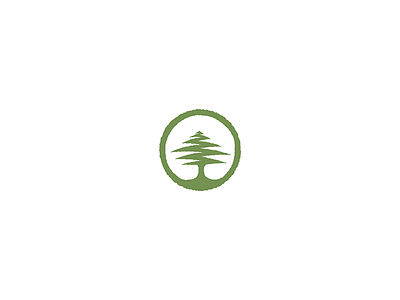 Cedar adventure business cedar circle icon logo nature seal tree