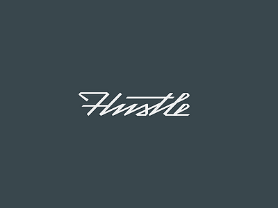 Hustle hustle lettering lettermark typography