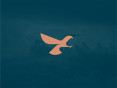 Hawk air bird business cloud flying freedom hawk logo mark minimal sky wings