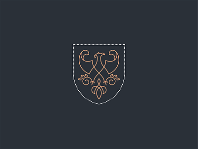 Phoenix Crest crest heraldry lineart logo logotype mark modernheraldry phoenix shield