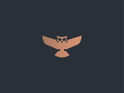 Owl bird fly logo mechanic night owl wings