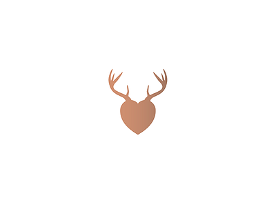 Wildheart antlers elk heart logo mark wild