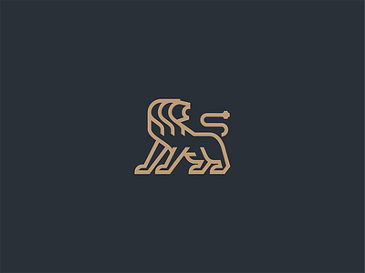 Lion animal heraldry lineart lion logo mark minimal modernheraldry symbol