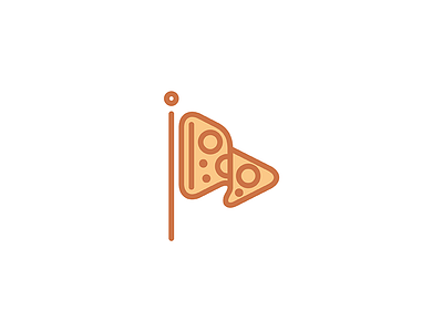 Pizza Flag flag geometry icon illustration lineart logo mark minimal pizza
