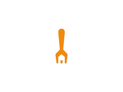 Home Cooking design food fork home house icon illustration logo mark market minimal negative space restaraunt
