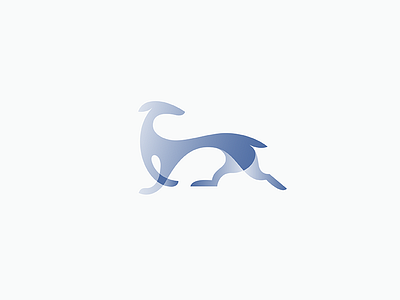 Greyhound animal design dog logo mark movement