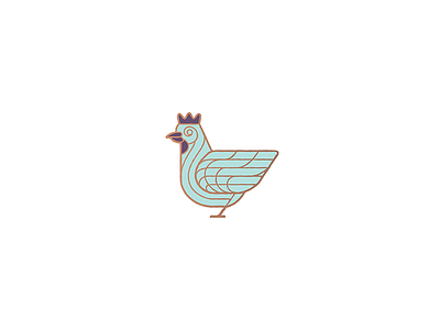 Chicken animal bird branding chicken design icon illustration logo mark minimal rooster vector wings