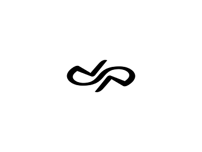 dp branding dynamic icon infinity letter d letter p line logo mark minimal monogram
