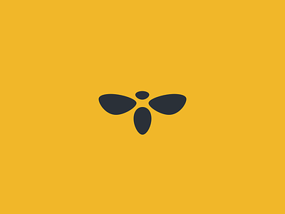 Bee animal branding comb design geometry hive honey icon illustration insect logo mark minimal wings