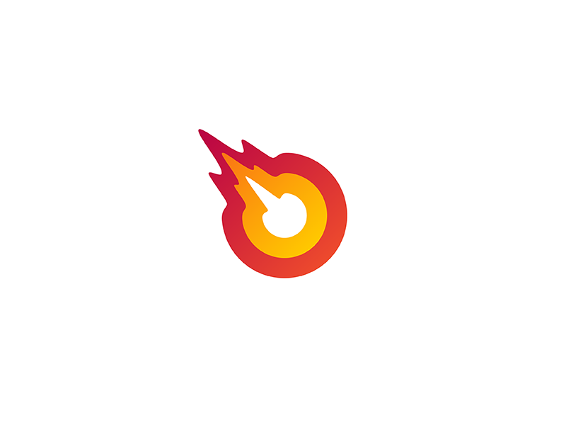 Comet burning fire asteroid earth cosmos space comet design branding illustration geometry icon mark minimal logo