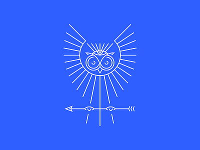 Third Eye animal arrow bird branding design geometry heraldry icon illustration line lineart logo mark minimal nature owl spiritual sun wild wings