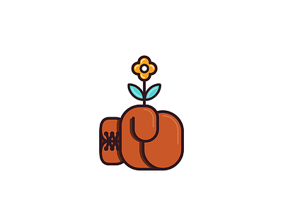 Kill Them With Kindness boxing branding design flower geometry giving gloves good illustration minimal nice plant