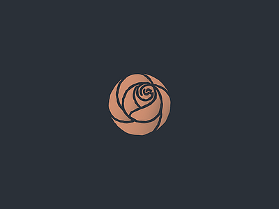 Rose beauty branding circle design flower geometry icon illustration logo mark minimal rose rustic vector