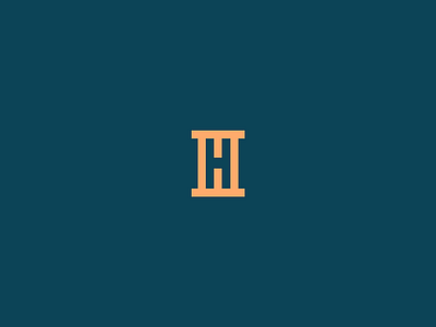 IH monogram abstract branding column design geometry h i illustration letter lettering lettermark line lineart logo mark minimal minimalist negativespace pillar typography