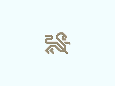 Lion abstract animal branding design elegant geometry heraldy icon illustration line logo mark minimal modern