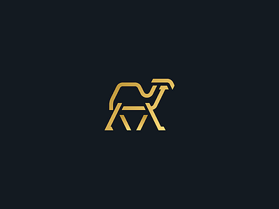 Camel abstract animal branding desert design geometry gold icon illustration line lineart logo mark minimal minimalist walking