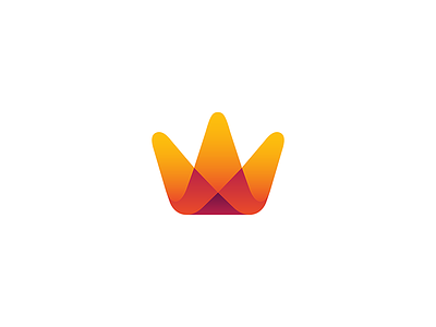 Crown app branding gradient icon illustration lights logo mark minimal mobile performance stage technology ui ux web design