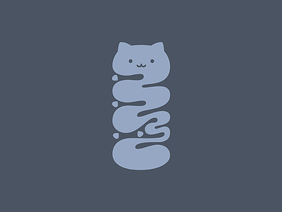 Cat abstract animal design feline geometry gray icon illustration logo minimal paws pet smile whiskers