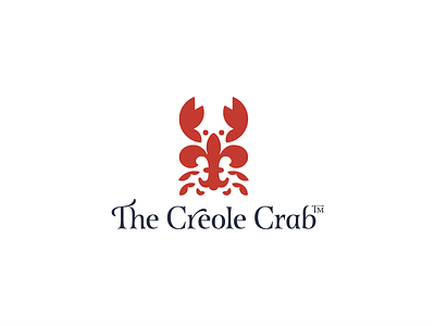 Crab animal branding crab creole family food francophone fresh icon identity illustration lis de fleur lobster logo mark minimal ocean restaurant sea tasty