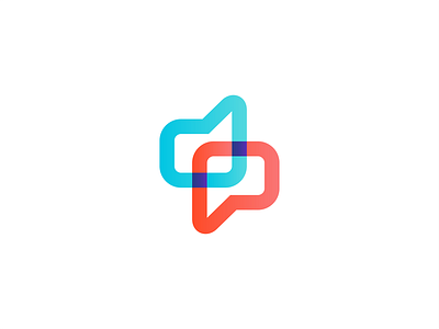 Chat Bubbles app branding design geometry icon illustration logo mark minimal social socialmedia software tech technology ui ux