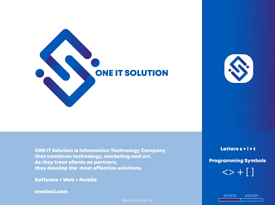 ONE IT Solution branding illustrator antares design logo logo