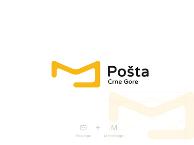 Brand Redesign - Postal Office Montenegro brand branding competition graphic design logo logo concept redesign visual identity