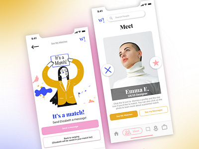 Women's Networking App UX UI