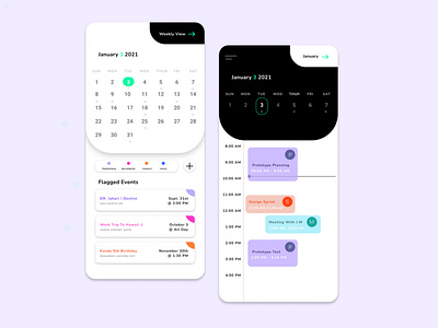 Calendar App Exploration | Daily UI Challenge 001