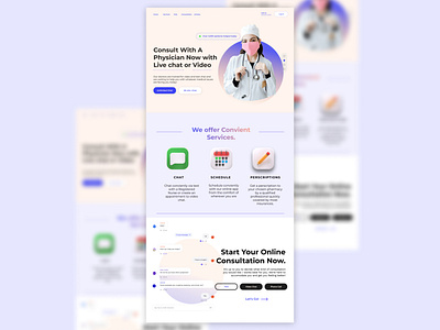 Web page Design for Healthcare | Daily UI Challenge 014 app app designer branding daily ui doctor healthcare modern ui ux vector web design web designer