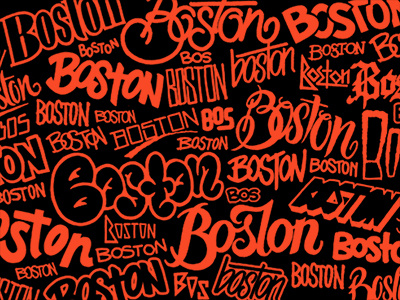 Boston Type boston pattern repeat typography