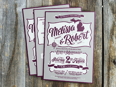 Melissa & Rob Invite Mockup invitation invite lettering mockup typography wedding