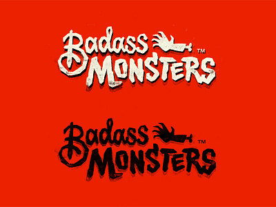 Badass Monsters badass monsters branding grunge identity logo monsters texture typography