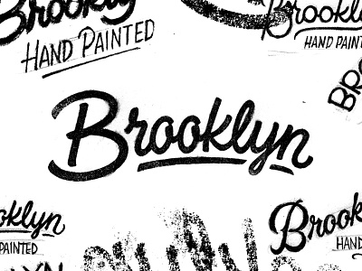 Brooklyn black white brooklyn lettering new york nyc texture type typography