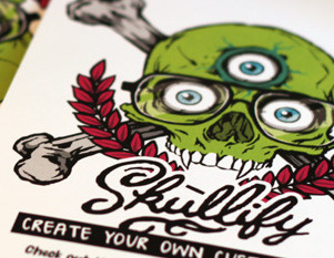 Skullify cross bones logo nerd skull skullify vampire wesley