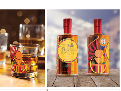 Rum Bottle branding design illustration illustrator minimal packaging