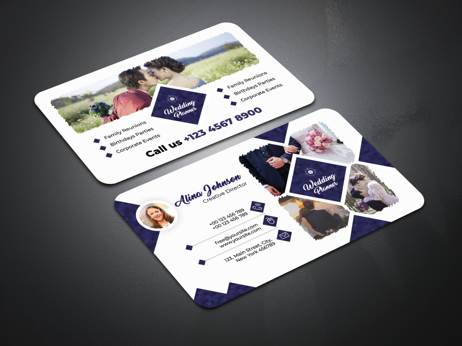 Wedding Planner Business Card by Mohin Khan on Dribbble