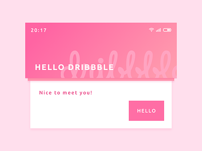 Hello Dribbble! debut first